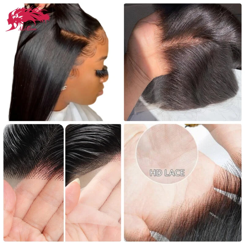 Ali Queen 13x4 Deep Wave Free Part HD Lace Frontal – 100% Virgin Hair