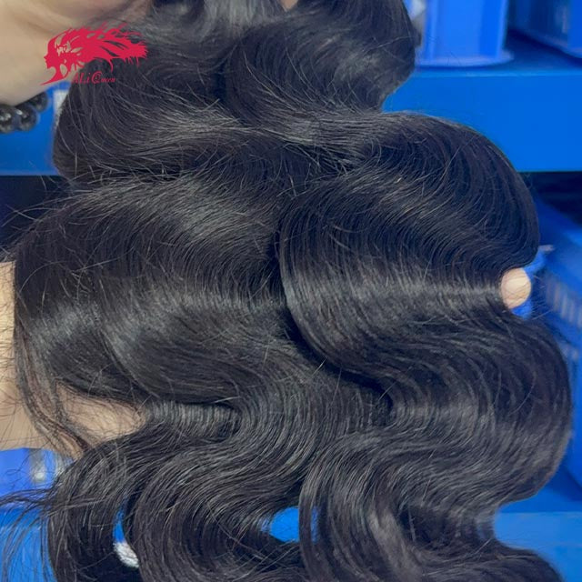 Ali Queen #1B Body Wave Bouncy Virgin Human Hair Bundle Deal