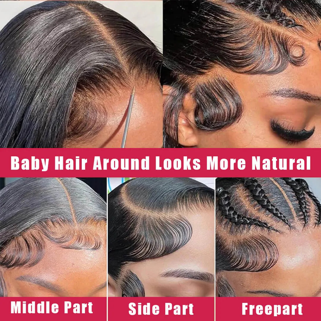 Ali Queen 13x6 Straight Raw Hair HD Invisible Lace Frontal Free Part
