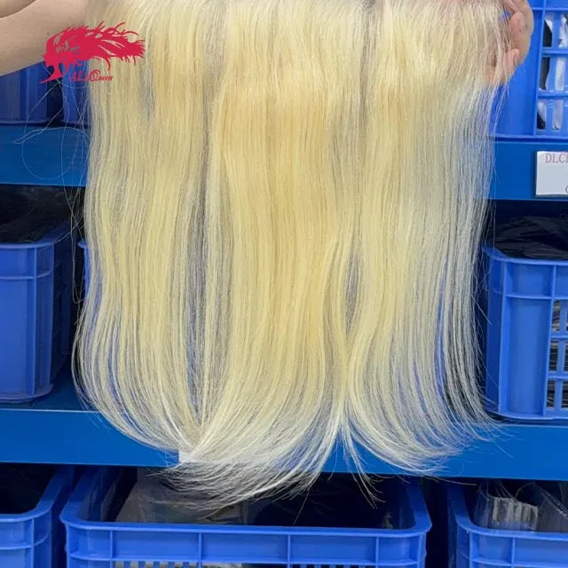 Ali Queen 13x4 HD Straight Premium Raw Hair Lace Frontal – #613 Blonde