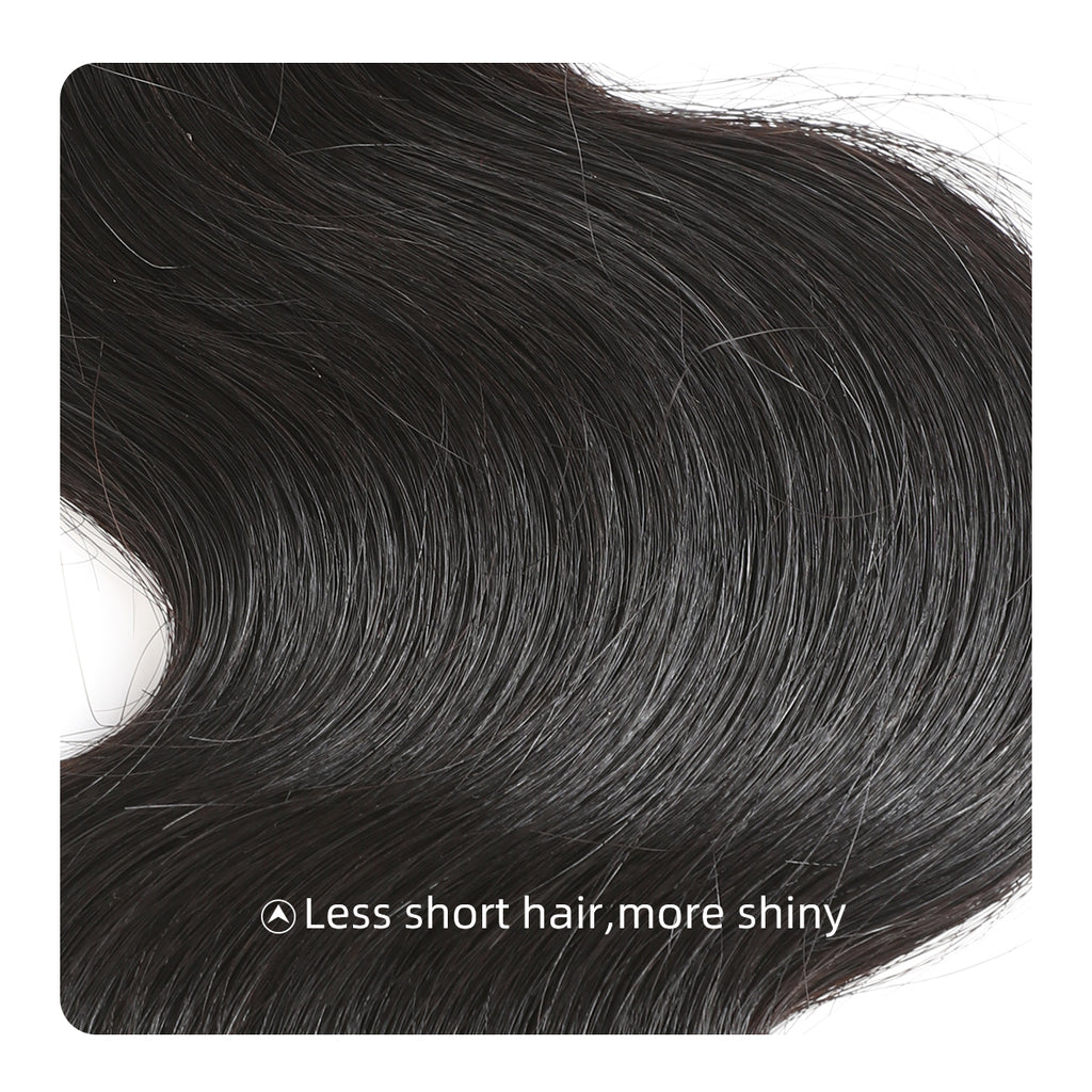 Ali Queen Heat-safe Body Wave Regular Raw Hair Bundle 1B Color