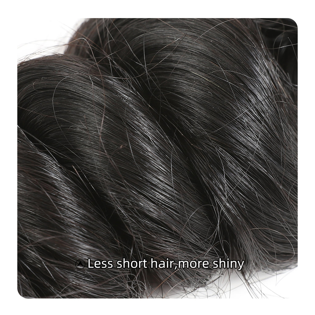 Ali Queen Loose Wave Tangle-Free Virgin Hair Bundle #1B Black