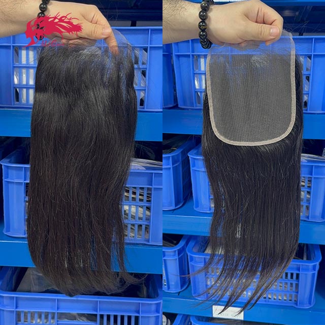Ali Queen 6x6 HD Deep Side Part Straight Raw Hair Lace Closure