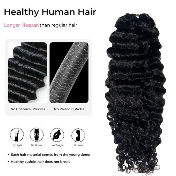 Water Wave Butterfly Locs Crochet Hair – – Pre-Separated, Easy Install
