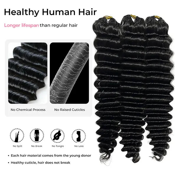 Deep Wave Crochet Hair – Lightweight & Comfortable