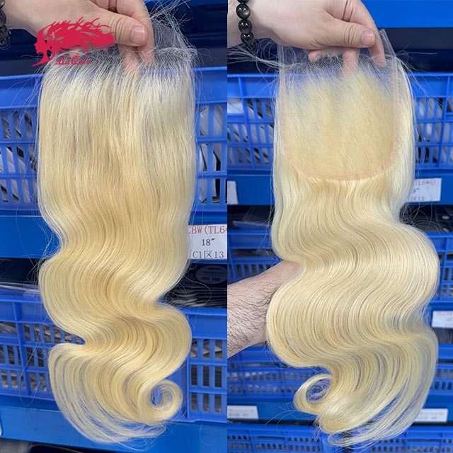 Ali Queen #613 Body Wave Free Part Raw Hair  5x5 HD Lace Closure