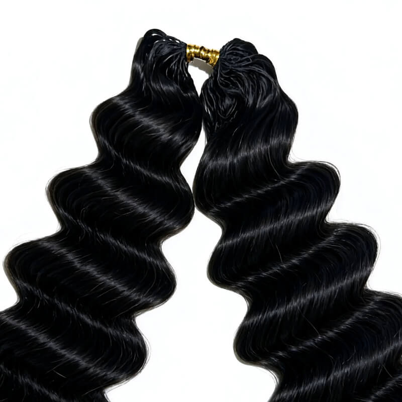 Ali Queen Deep Wave Crochet Human Hair for Boho Braids Extension