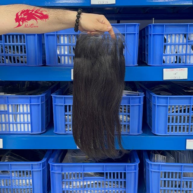 Ali Queen 6x6 HD Deep Side Part Straight Raw Hair Lace Closure