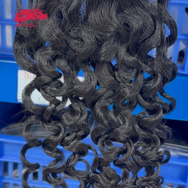 Ali Queen Water Wave Free Part Premium Raw Hair 4x4 HD Lace Closure