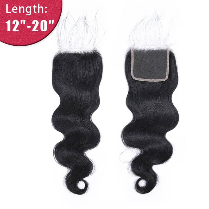 Ali Queen Body Wave Free Part Premium Raw Hair 4x4 HD Lace Closure