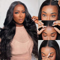 Ali Queen Body Wave Glueless 3 Seconds Install 4x4 Pre-cut Lace Wear and Go Wig 180%  Density