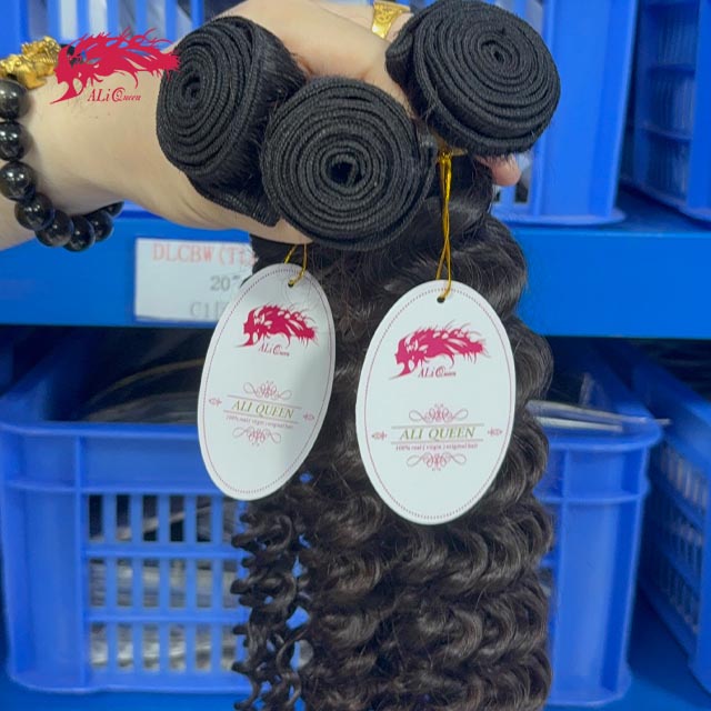 Ali Queen Deep Wave Regular Raw Hair Bundle Weave for Sew In