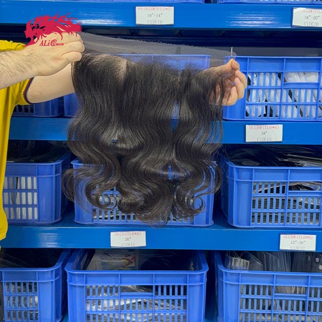 Ali Queen Body Wave Raw Hair Realistic 13x4 HD Lace Frontal Free Part