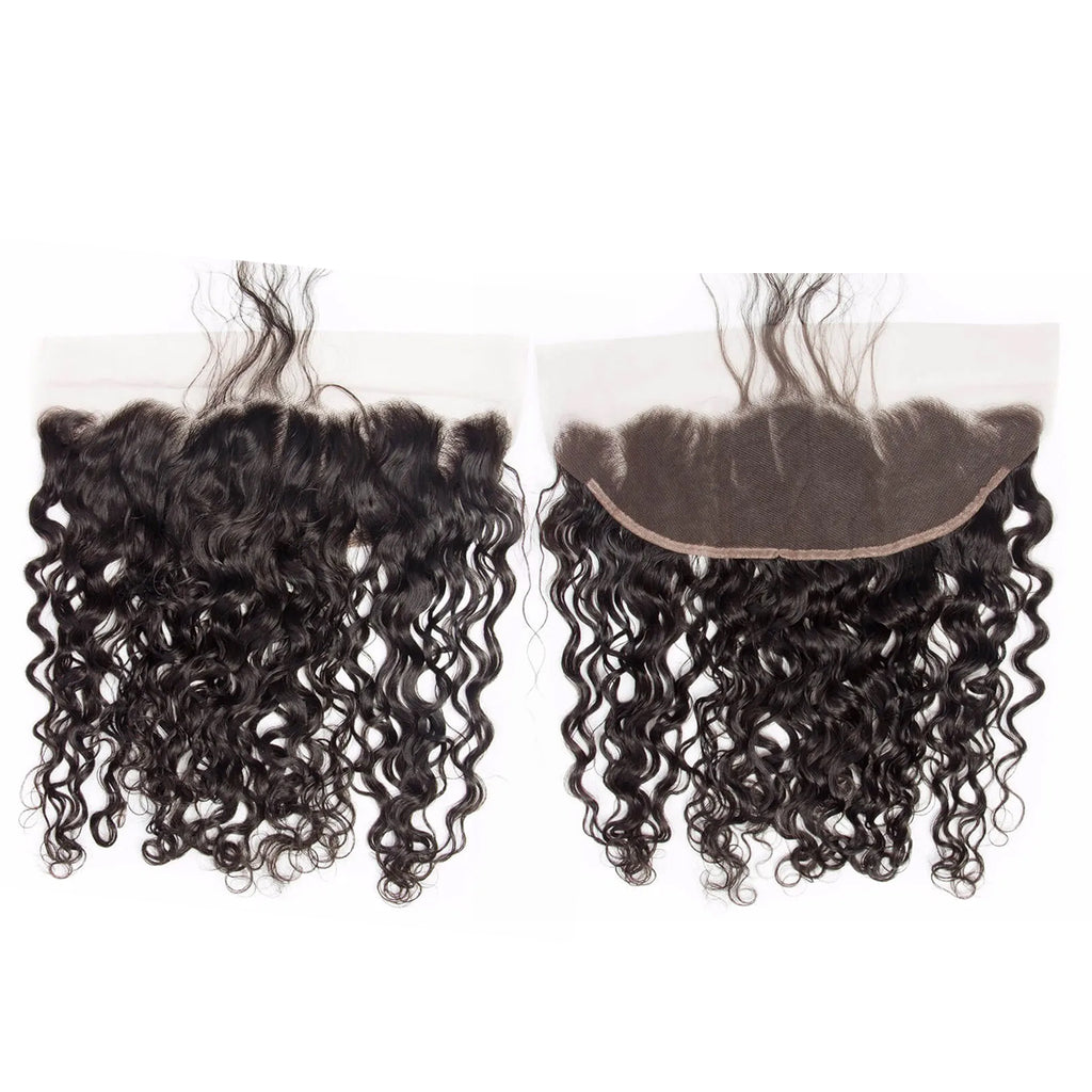 Ali Queen Water Wave Virgin Hair 13x4 HD Frontal Natural Hairline