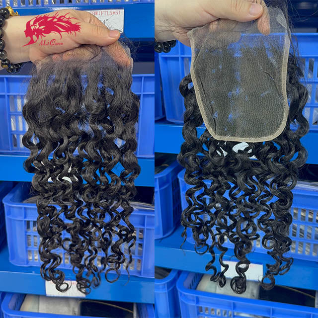 Ali Queen Water Wave Virgin Hair 5x5 HD Real Lace Closure