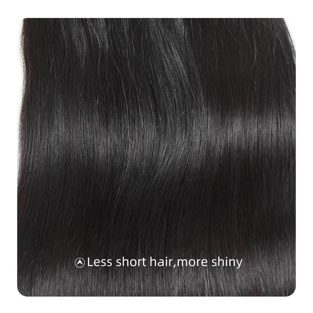 Ali Queen Straight Raw Double Drawn Mink Hair #1B Bundle 14-30 Inch