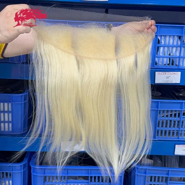 Ali Queen 13x4 HD Straight Premium Raw Hair Lace Frontal – #613 Blonde