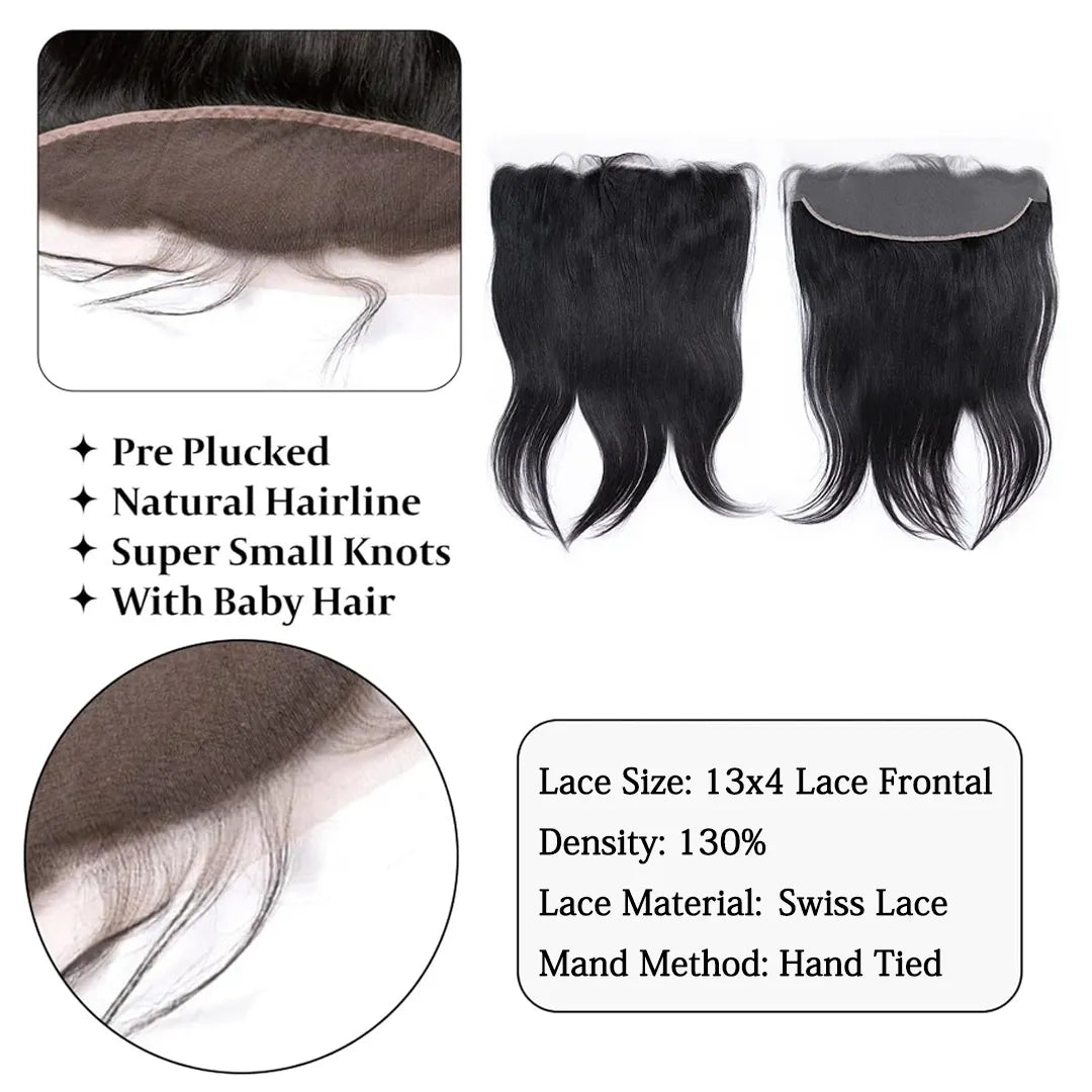Ali Queen 13x4 Free Part HD Frontal – Straight 100% Virgin Human Hair