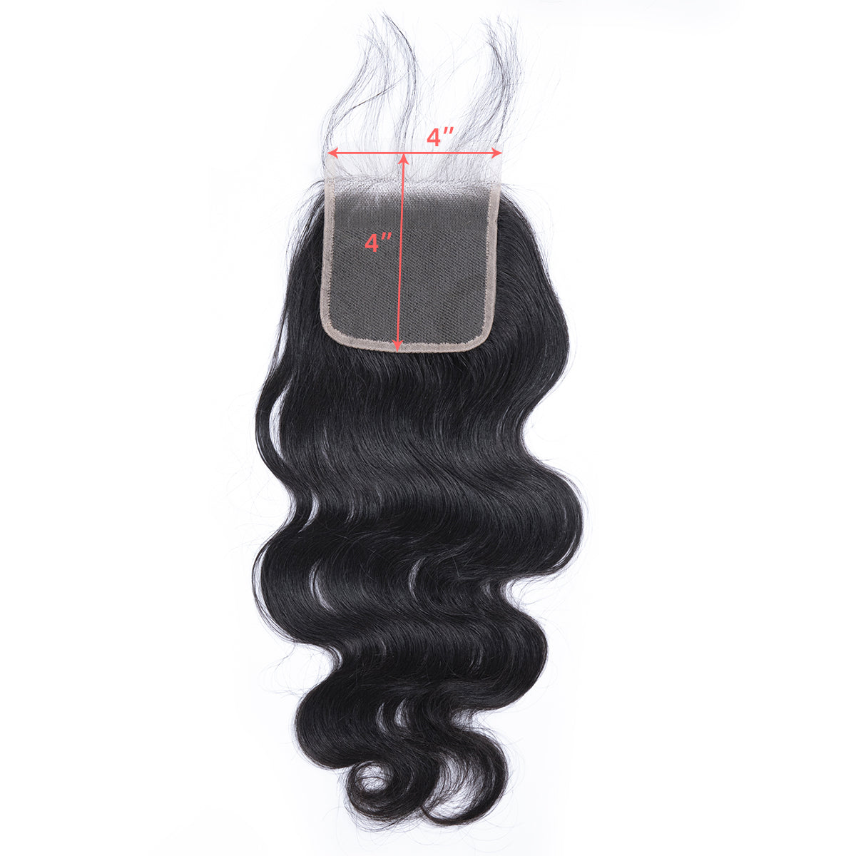 Ali Queen 4x4 HD Body Wave Virgin Hair Lace Closure 12-20 Inch