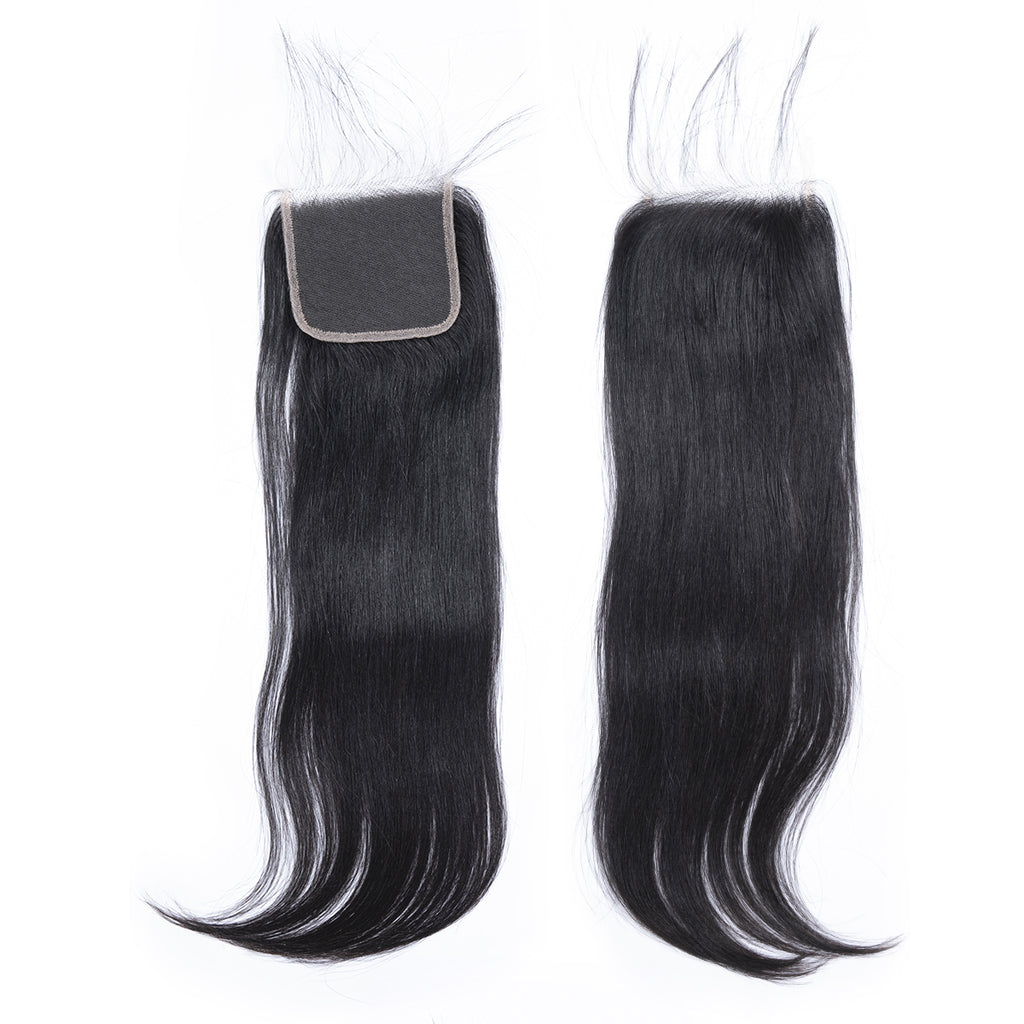 Ali Queen 4x4 HD Straight Free Part Premium Raw Hair Invisible Closure