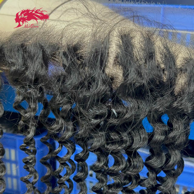 Ali Queen 13x4 Deep Wave Free Part HD Lace Frontal – 100% Virgin Hair