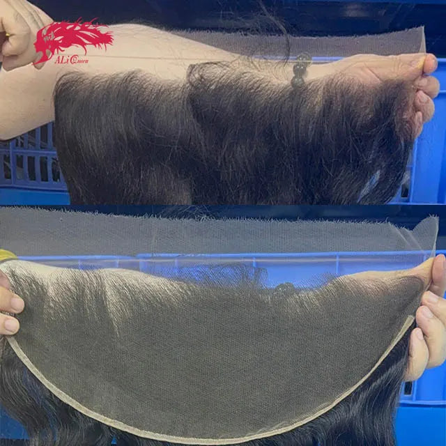 Ali Queen 13x6 Natural Wave Free Part HD Lace Frontal 100% Human Hair