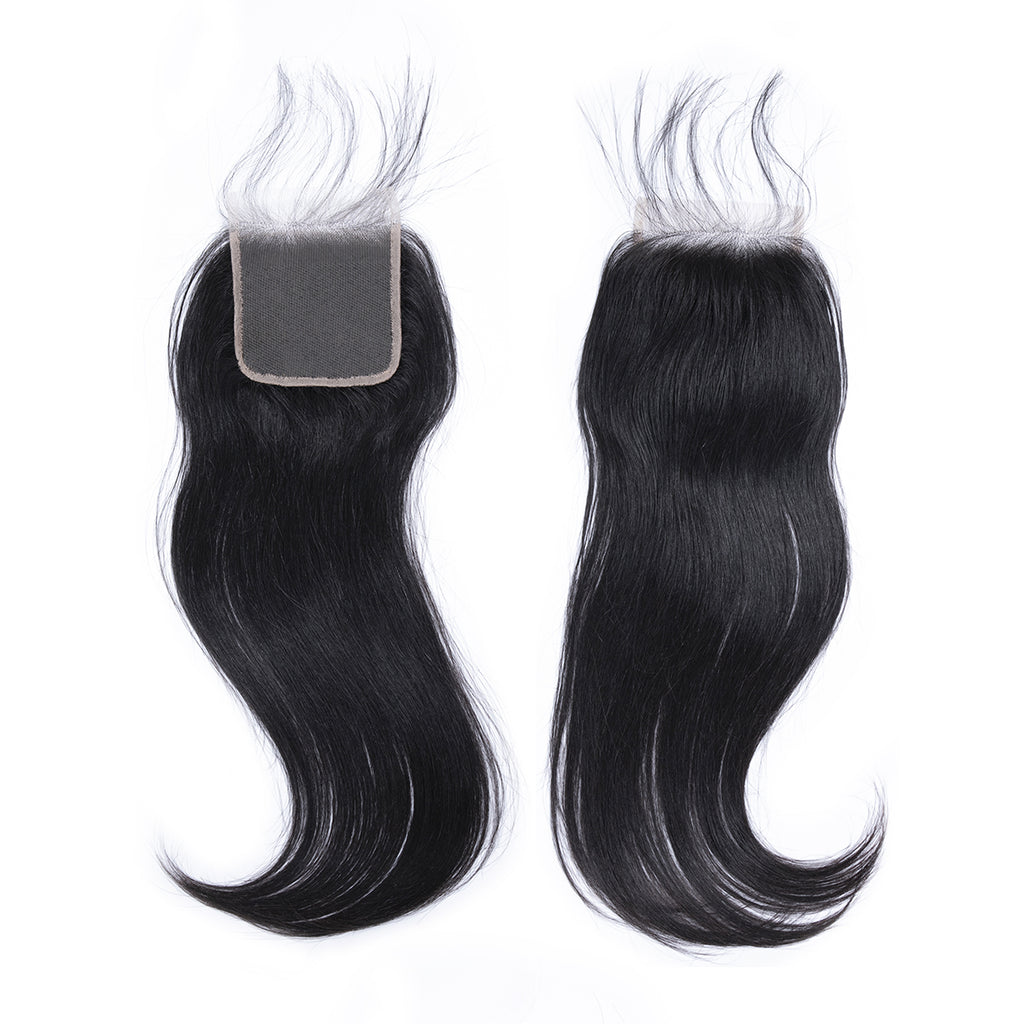 Ali Queen 4x4 HD Straight Human Virgin Hair Invisible Lace Closure