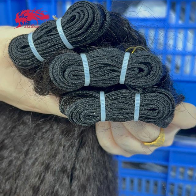 Ali Queen Yaki Straight Durable Regular Raw Hair #1B Bundle