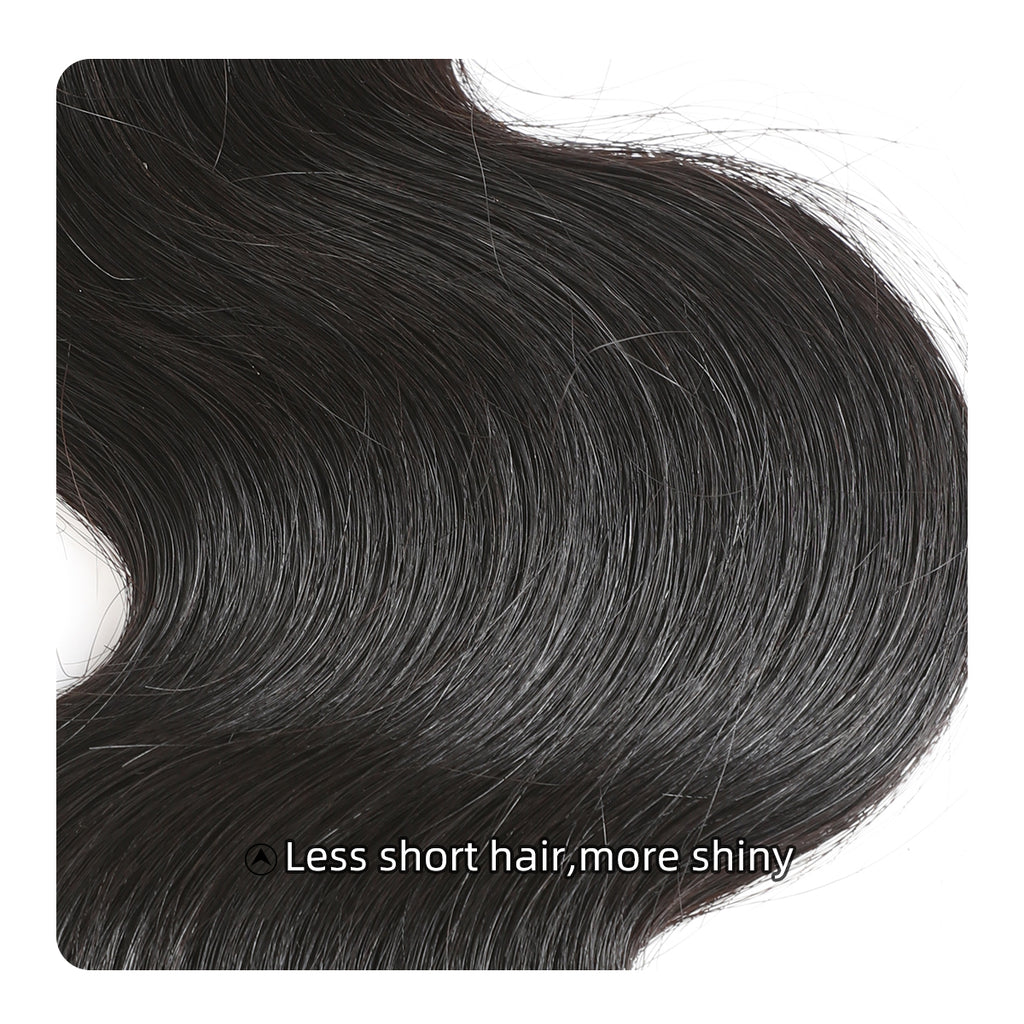 Ali Queen #1B Body Wave Bouncy Virgin Human Hair Bundle Deal