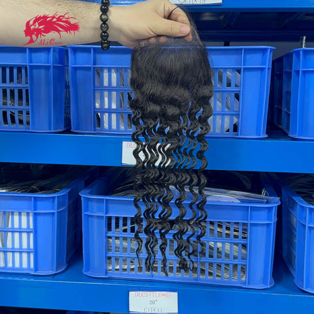 Ali Queen 4x4 HD Deep Wave 12a Grade Virgin Hair Lace Closure