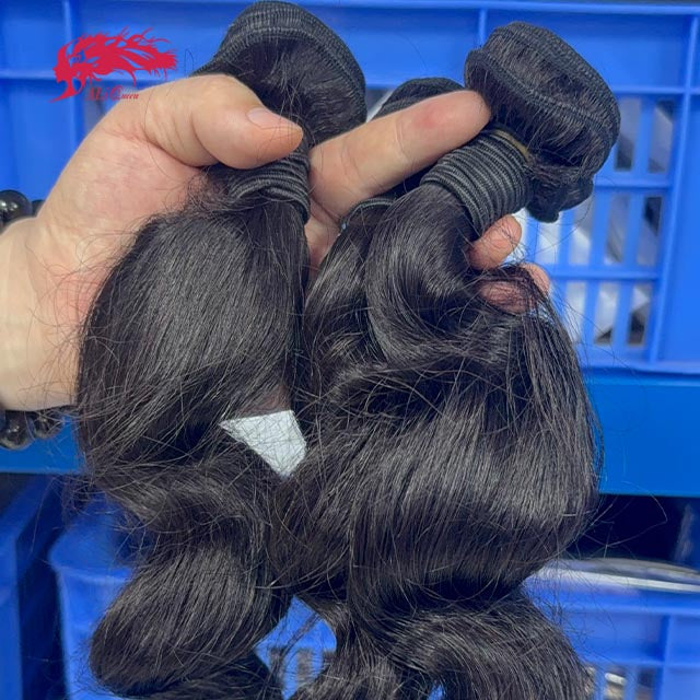 Ali Queen Loose Wave Tangle-Free Virgin Hair Bundle #1B Black