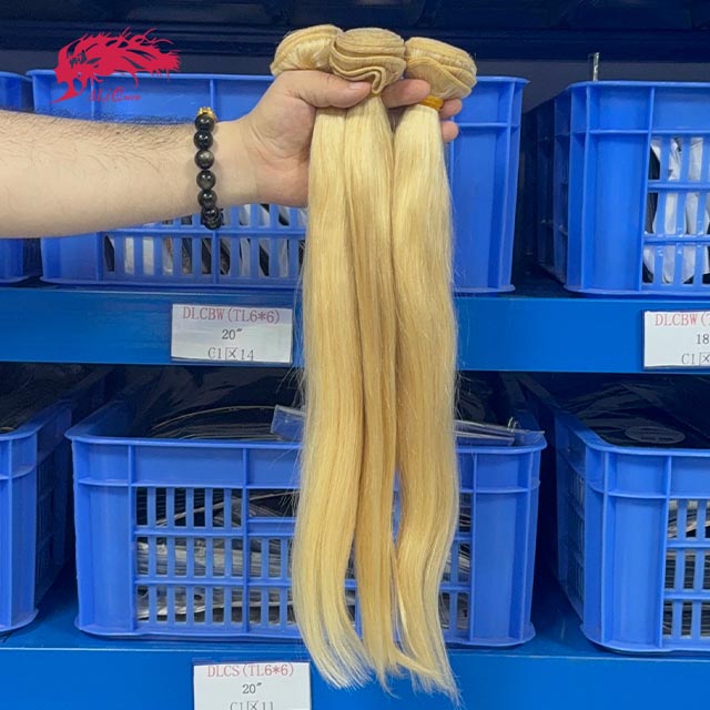 Ali Queen 613 Blonde Straight Human Regular Virgin Hair Bundle