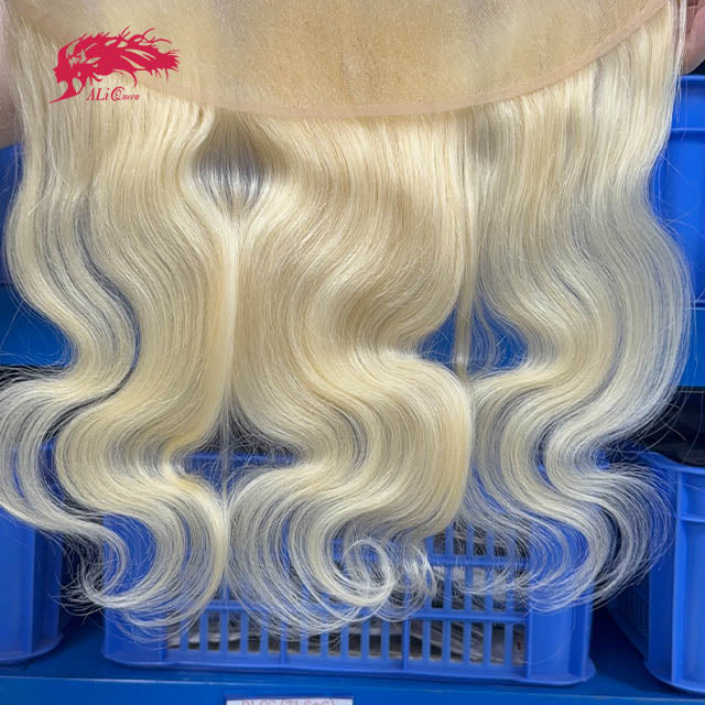 Ali Queen #613 Blonde 13x4 HD Body Wave Raw Hair Ear to Ear Frontal