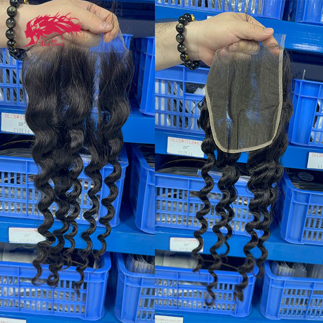 Ali Queen Natural Wave Virgin Hair 6x6 HD Large Lace Closure