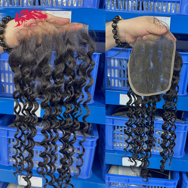 Ali Queen 6x6 Deep Wave Virgin Hair Breathable HD Lace Closure