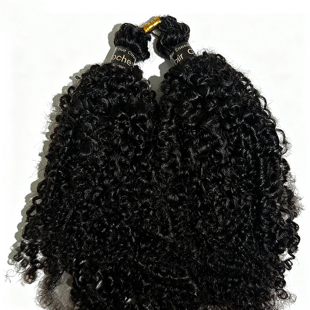 Ali Queen Crochet Hair Kinky Curly Feather Human Hair Extension