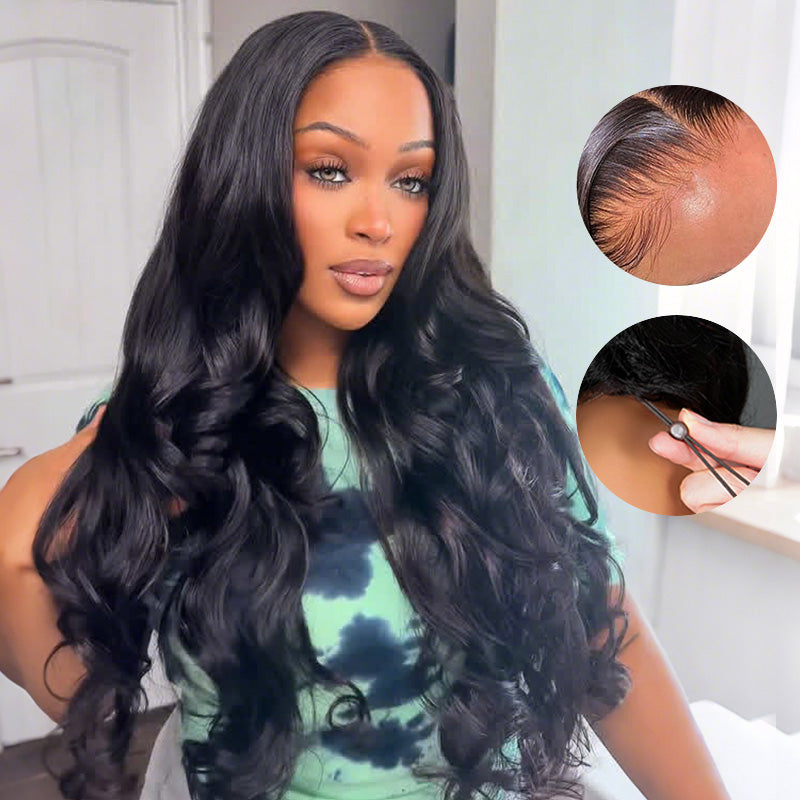 3 Seconds Install Body Wave Glueless 13x4/13x6 Pre-cut Lace Wear and Go Wig 180%  Beginner Friendly