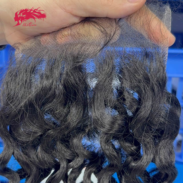 Ali Queen Water Wave Virgin Hair 5x5 HD Real Lace Closure