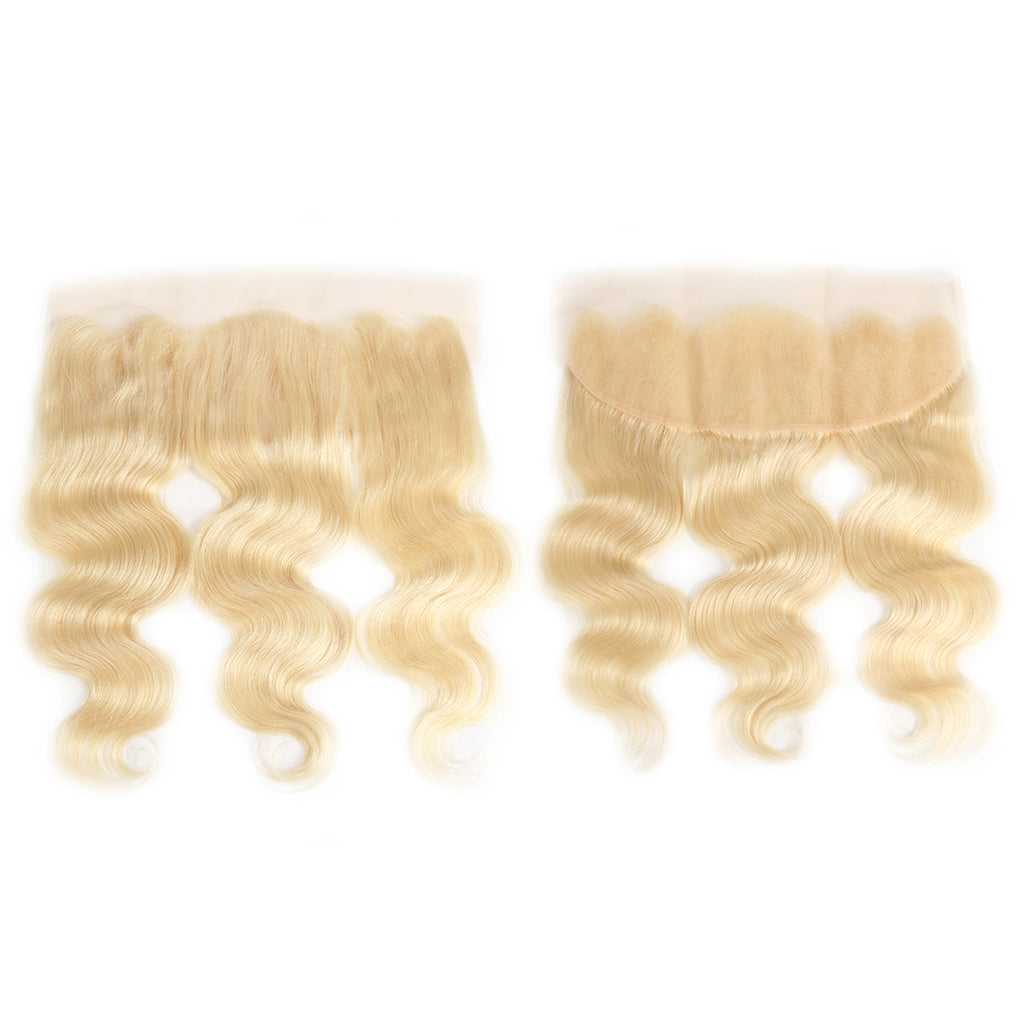 Ali Queen #613 Blonde 13x4 HD Body Wave Raw Hair Ear to Ear Frontal