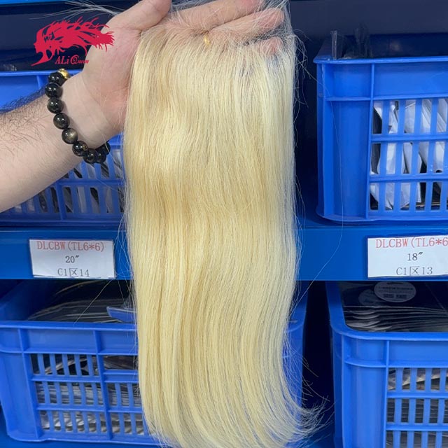 Ali Queen 5x5 HD Straight #613 Blonde Raw Hair Lace Closure