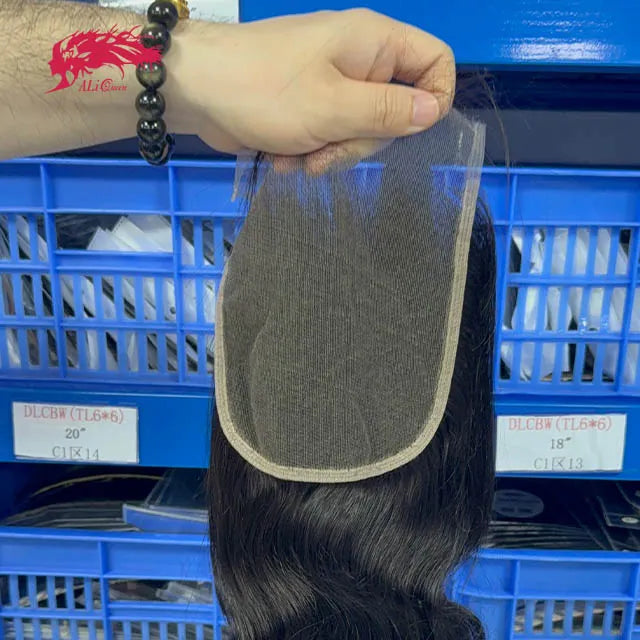 Ali Queen 6x6 Body Wave Virgin Hair HD Lace Closure Natural Black