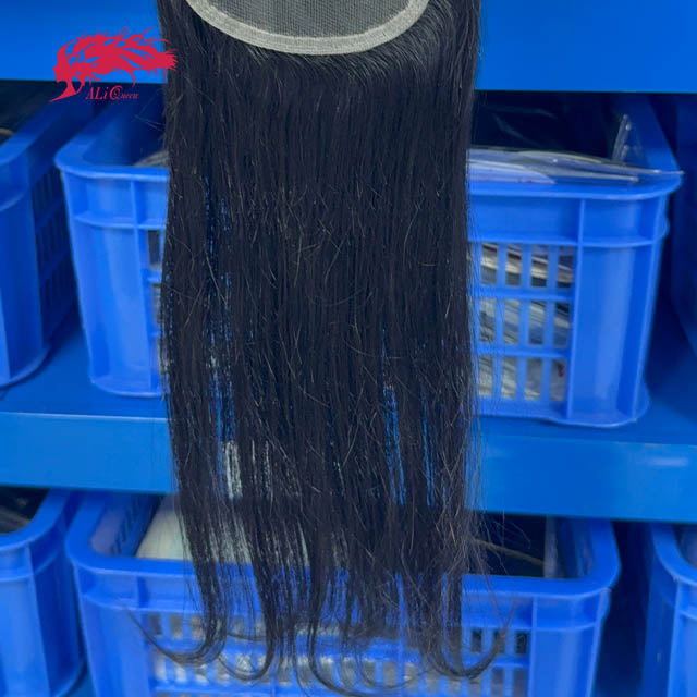 Ali Queen 4x4 HD Straight Human Virgin Hair Invisible Lace Closure