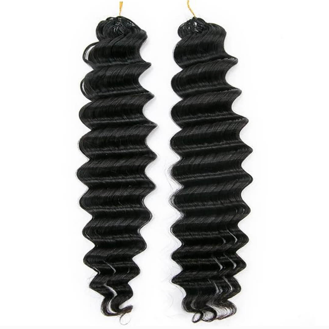 Ali Queen Deep Wave Crochet Human Hair for Boho Braids Extension