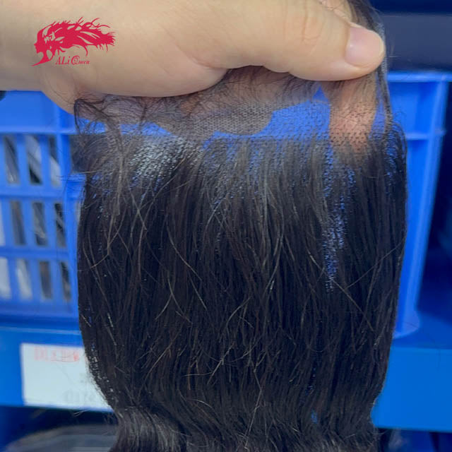 Ali Queen 4x4 HD Natural Wave Lace Closure Virgin Hair Natural Color