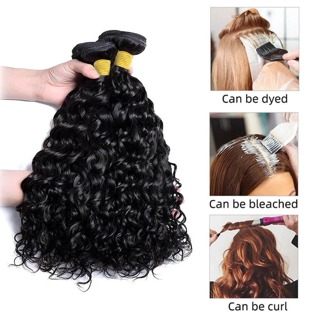 Ali Queen Water Wave Premium Virgin Hair Bundle Bleach-friendly