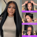 Ali Queen Straight Hair Beginner Friendly Glueless Pre-cut 13x4/13x6 Lace Front Wear and Go Wig 180%